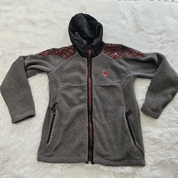 Spyder Boys full zip fleece jacket/ sweatshirt hoodie youth large - Picture 5 of 10